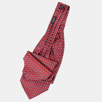 Spoleto - Silk Ascot Cravat Tie - Red