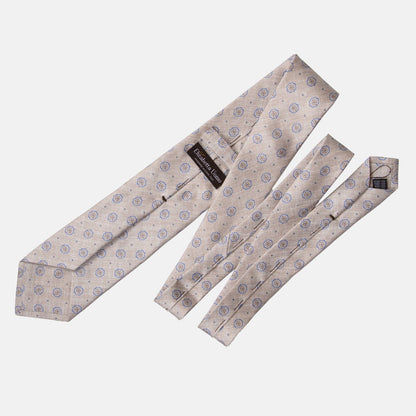 Antinori - Printed Silk Tie - Beige