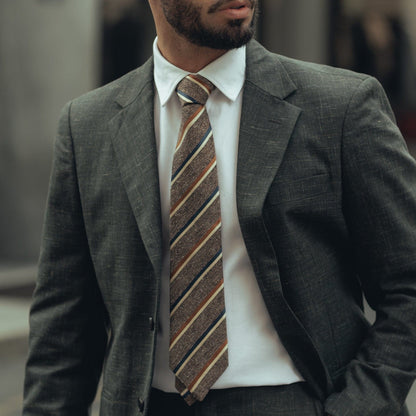 Velletri - Silk Jacquard Tie - Oak