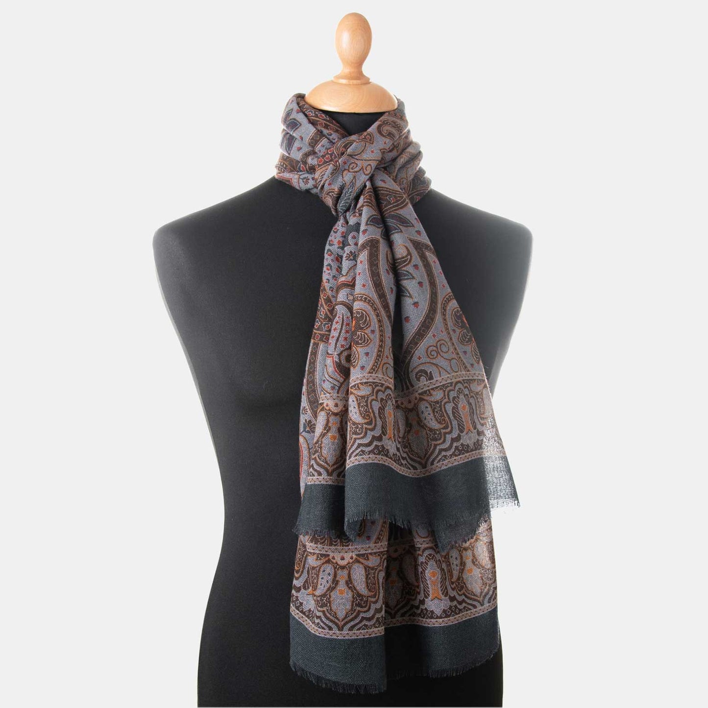 Uffizi - Wool Scarf - Tuscan Blue