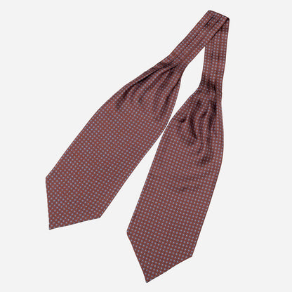 Navona - Silk Ascot Cravat Tie - Chocolate