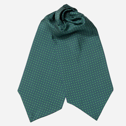 Navona - Silk Ascot Cravat Tie - Green