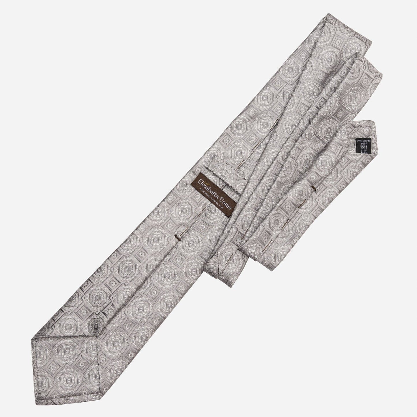 Romeo - Silk Jacquard Tie - Silver