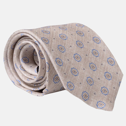 Antinori - Printed Silk Tie - Beige