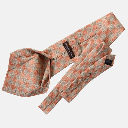 Ponza - Printed Silk Tie - Terracotta