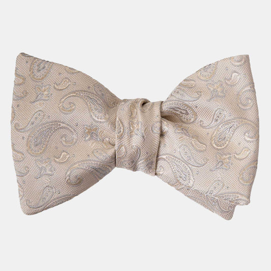 Leonardo - Silk Bow Tie - Champagne