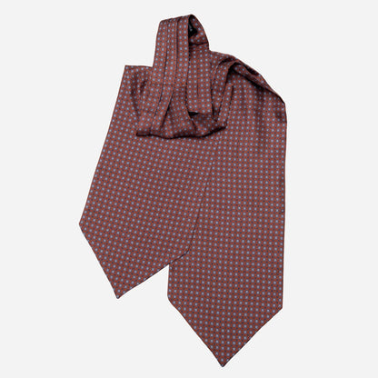 Navona - Silk Ascot Cravat Tie - Chocolate