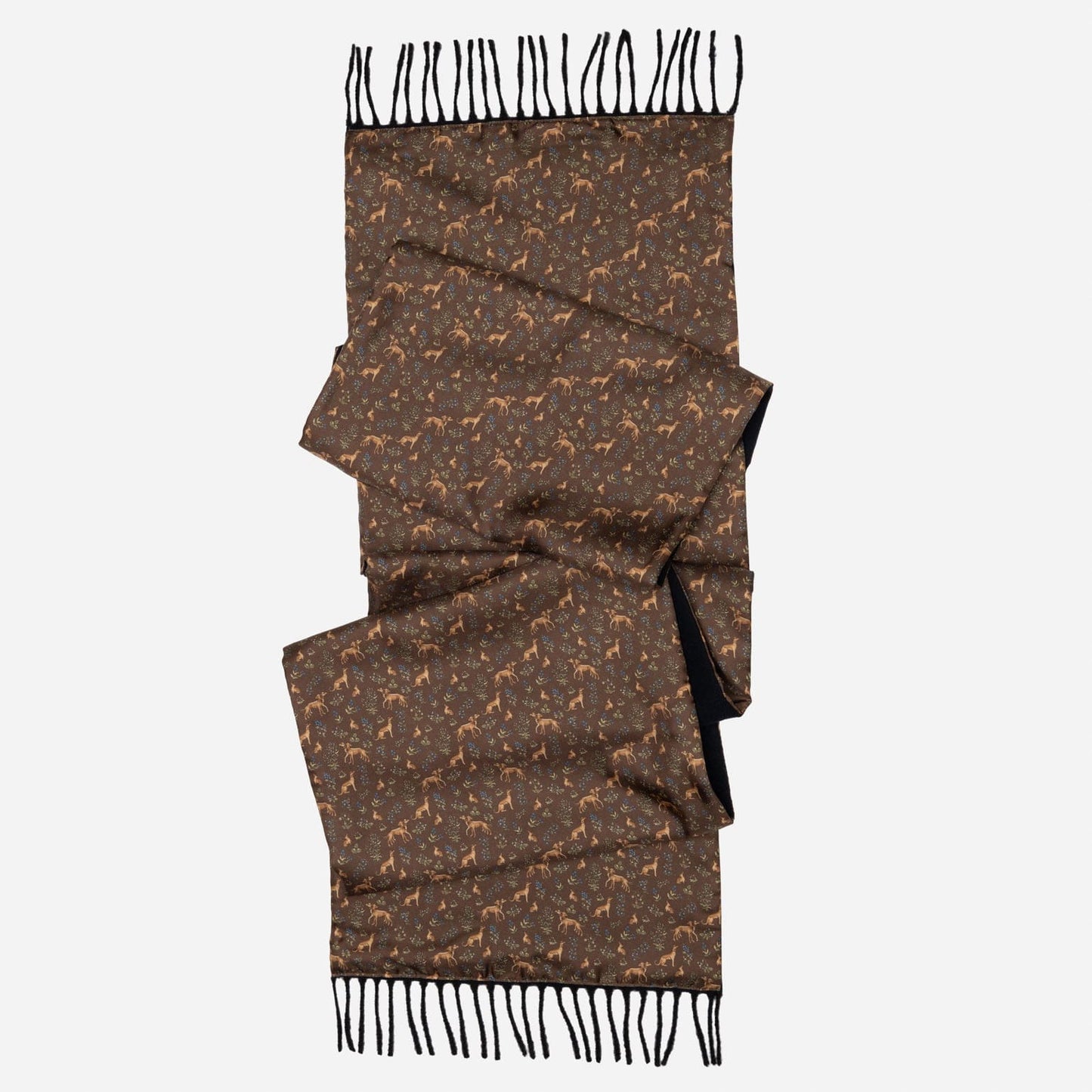 Canis Romanus - Wool Backed Silk Scarf - Oak