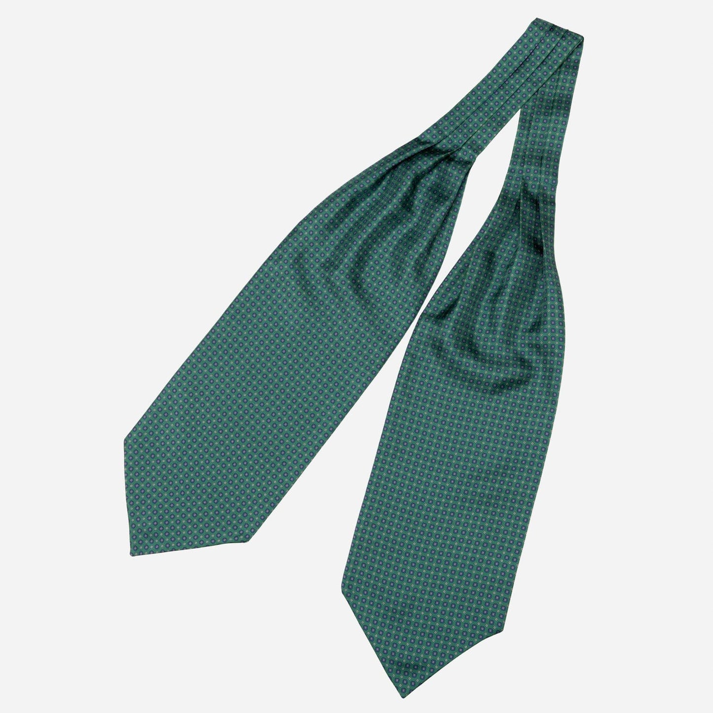 Navona - Silk Ascot Cravat Tie - Green