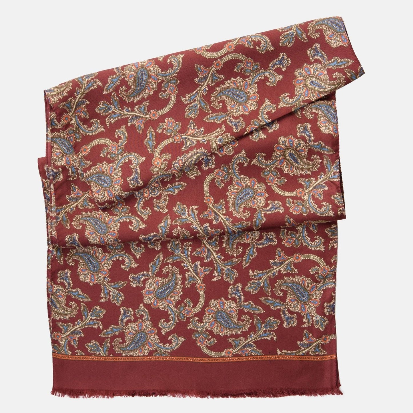 Alessio - Silk Scarf - Maroon