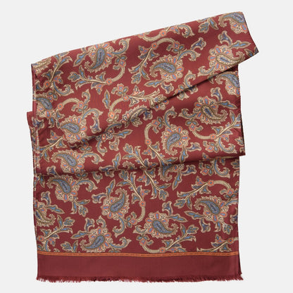 Alessio - Silk Scarf - Maroon