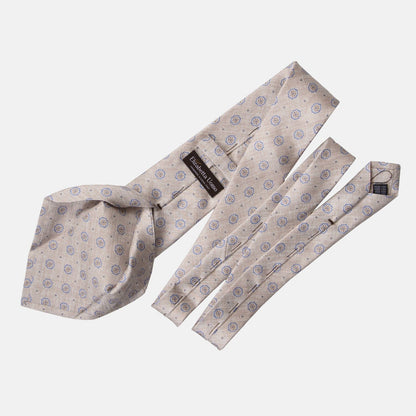 Antinori - Printed Silk Tie - Beige