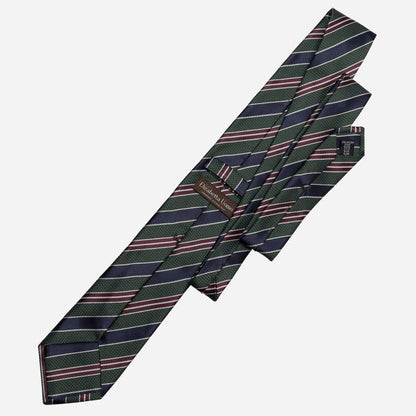 Vesuvio - Silk Jacquard Tie - Green and Navy