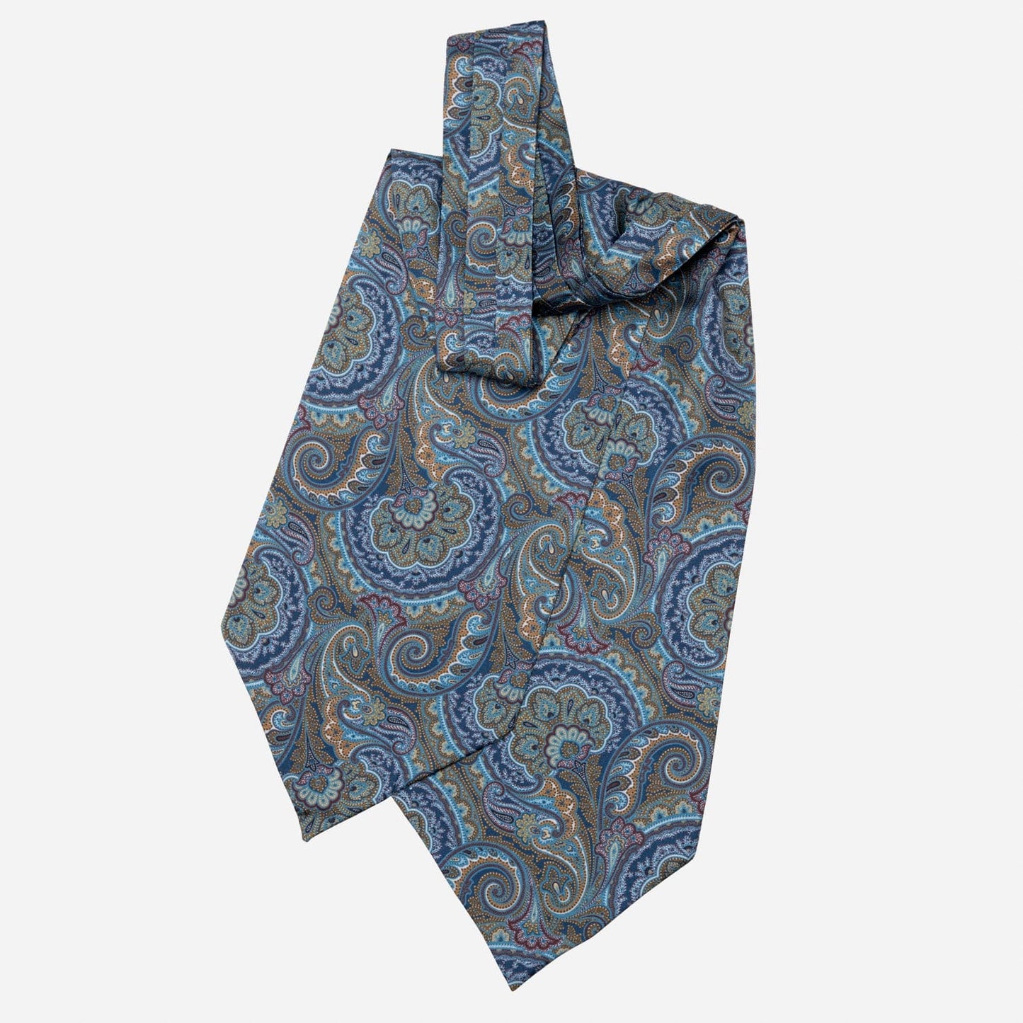 Bugatti - Silk Ascot Cravat Tie - Petrol Blue