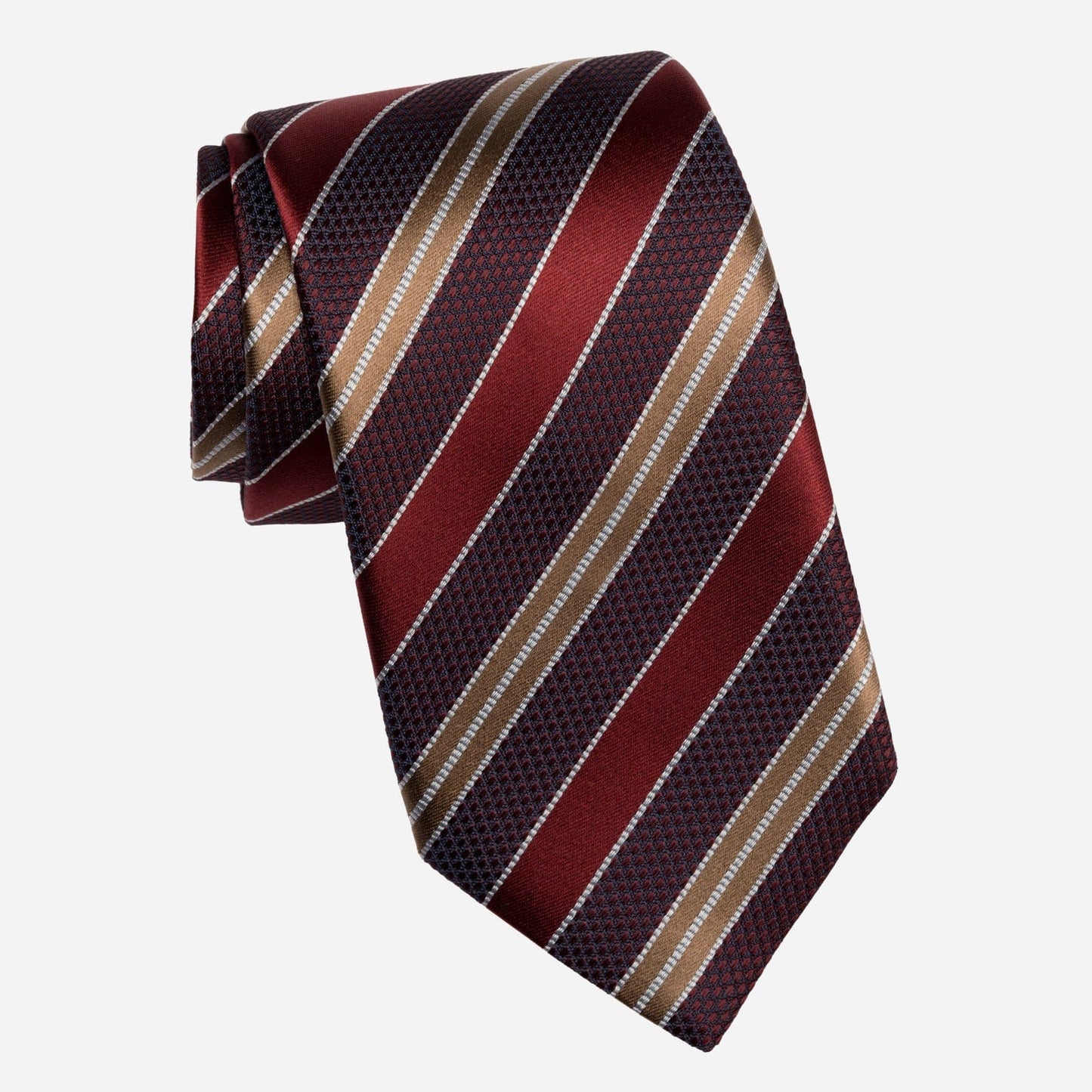 Vesuvio - Silk Jacquard Tie - Red and Burgundy