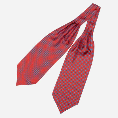 Navona - Silk Ascot Cravat Tie - Red