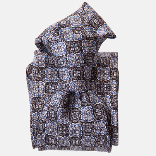 Veneto - Printed Silk Tie - Smoke