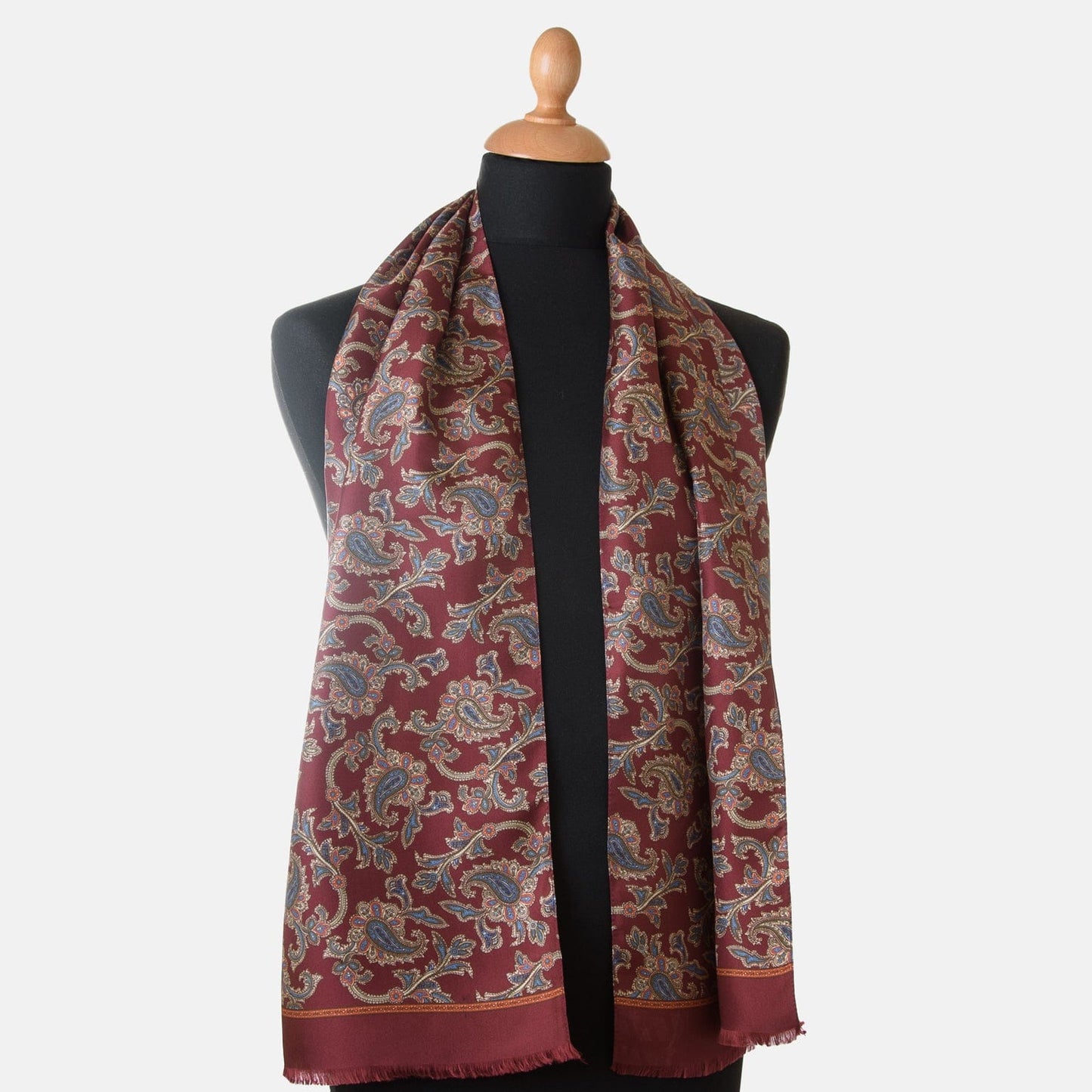 Alessio - Silk Scarf - Maroon