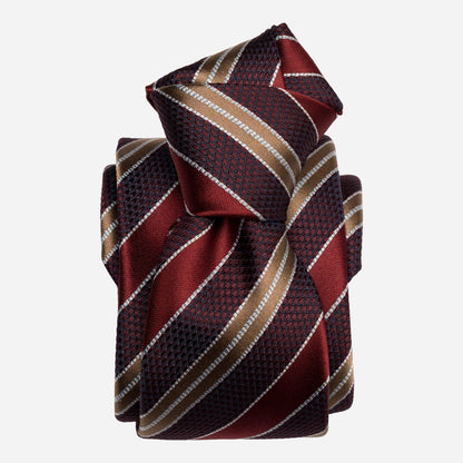 Vesuvio - Silk Jacquard Tie - Red and Burgundy