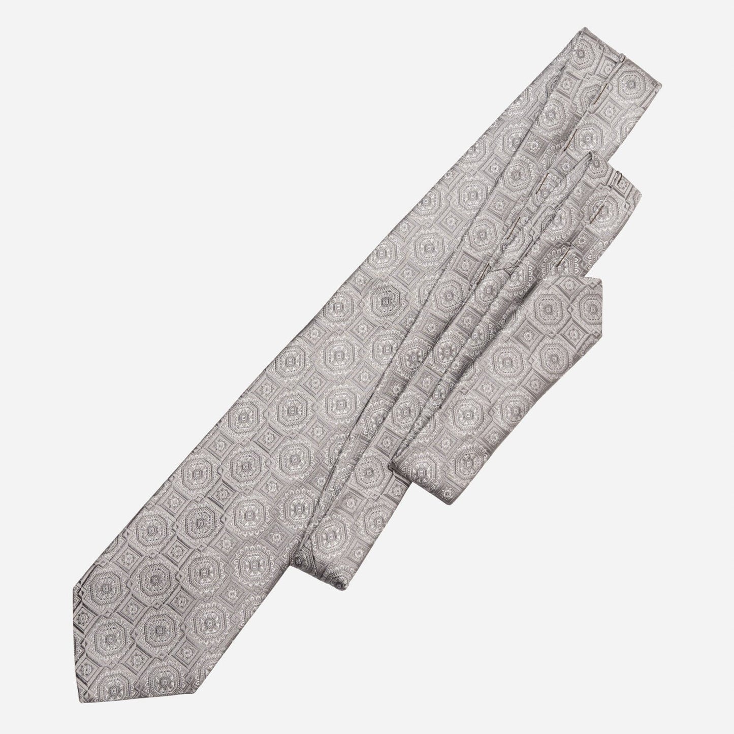 Romeo - Silk Jacquard Tie - Silver