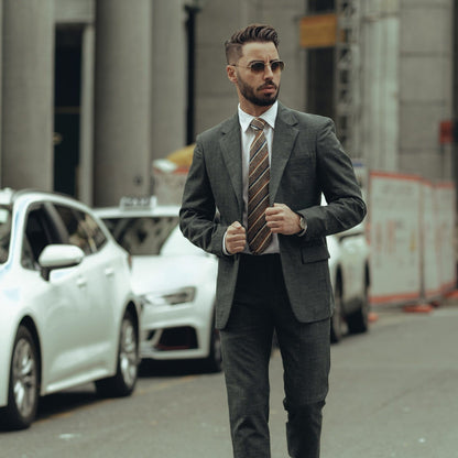 Velletri - Silk Jacquard Tie - Oak
