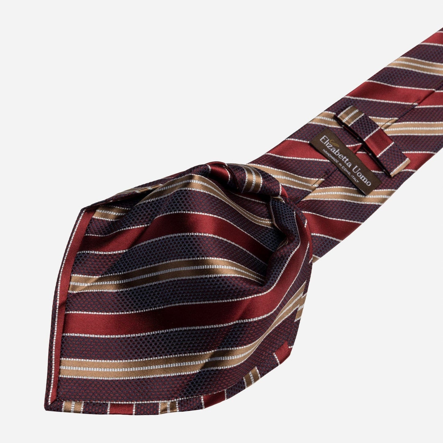 Vesuvio - Silk Jacquard Tie - Red and Burgundy