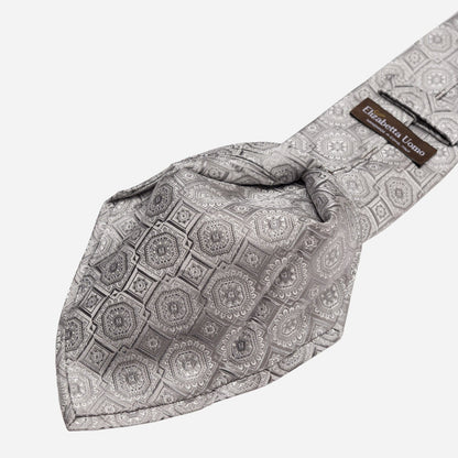 Romeo - Silk Jacquard Tie - Silver