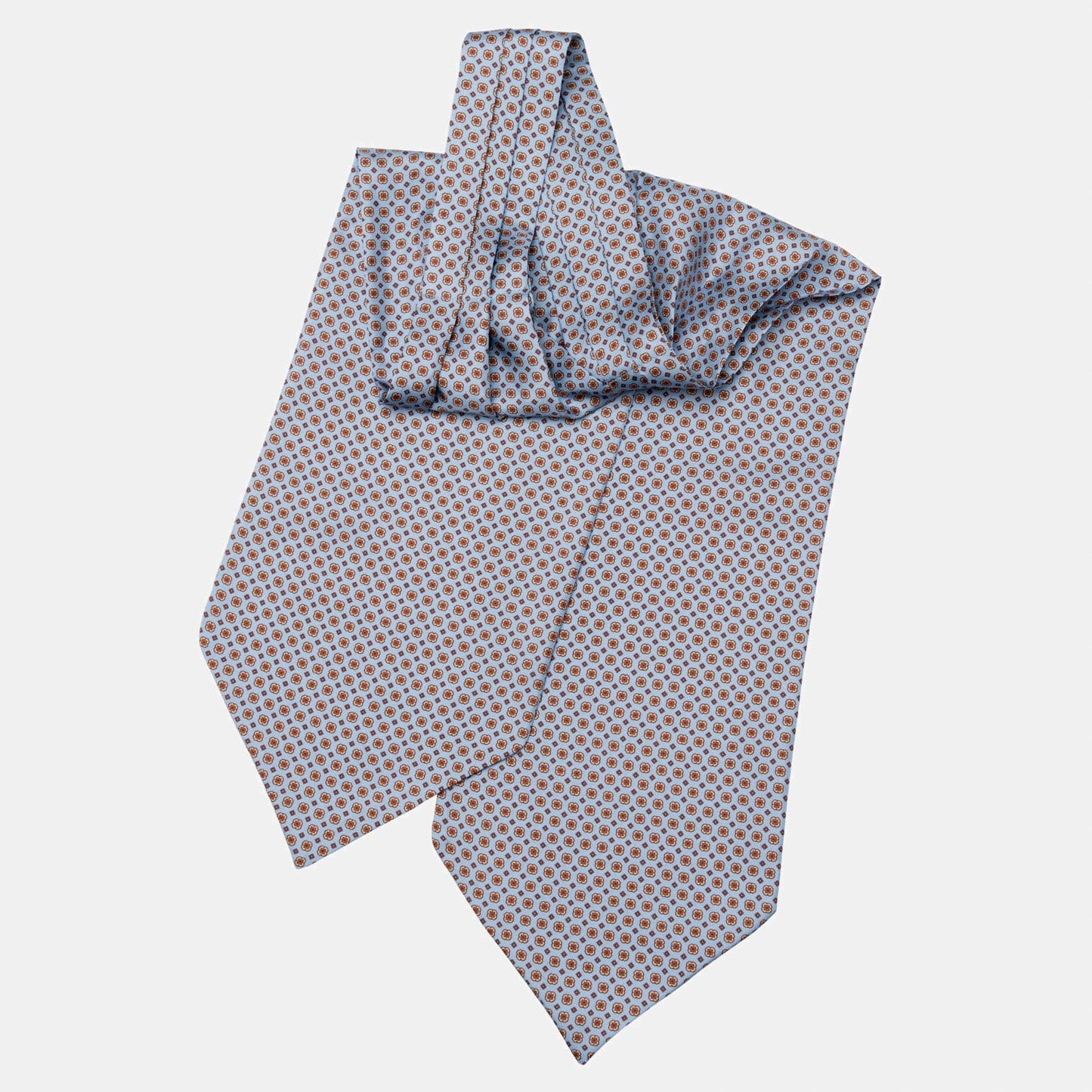 Navona - Silk Ascot Cravat Tie - Azure