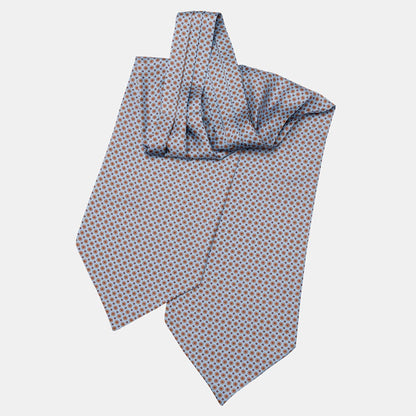 Navona - Silk Ascot Cravat Tie - Azure