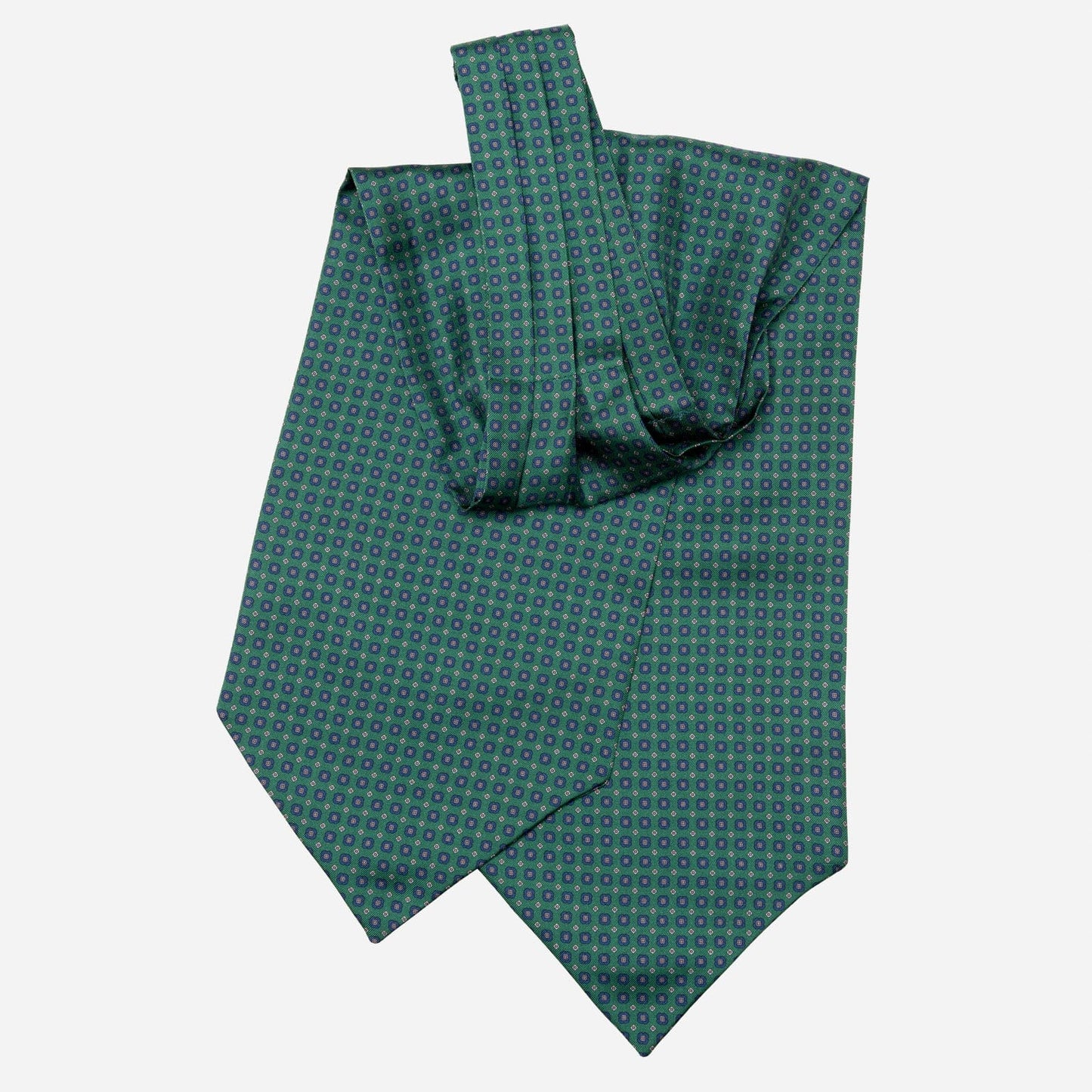 Navona - Silk Ascot Cravat Tie - Green