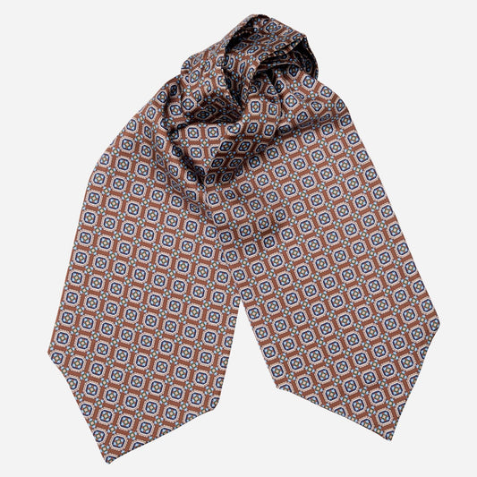 Barberini - Silk Ascot Cravat Tie - Chocolate