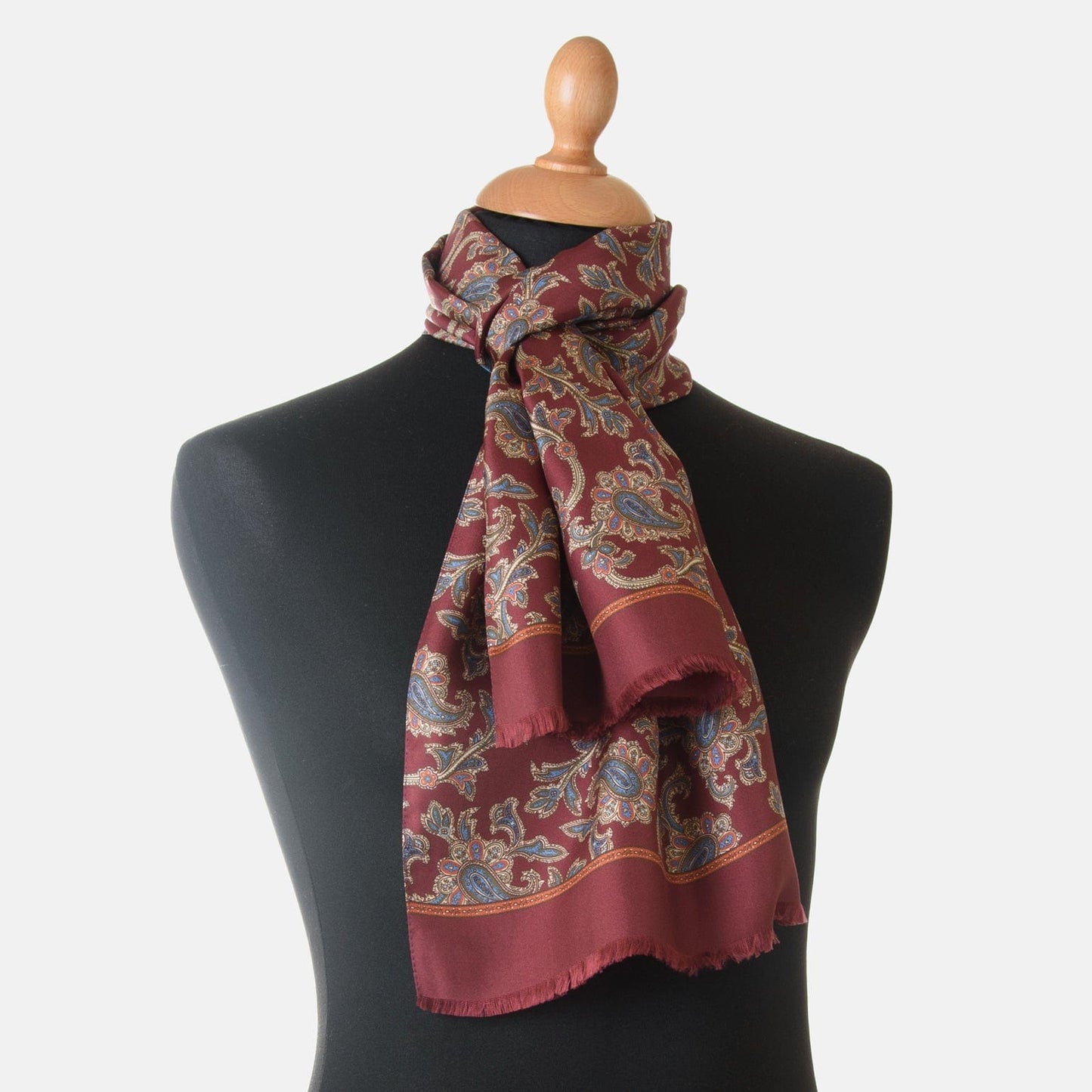 Alessio - Silk Scarf - Maroon