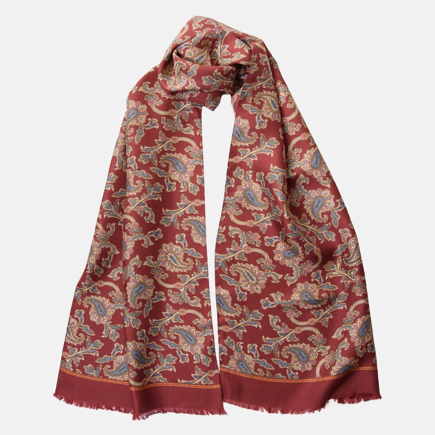 Alessio - Silk Scarf - Maroon