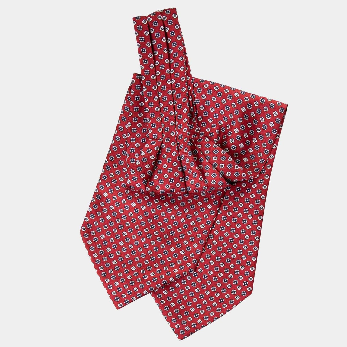 Spoleto - Silk Ascot Cravat Tie - Red