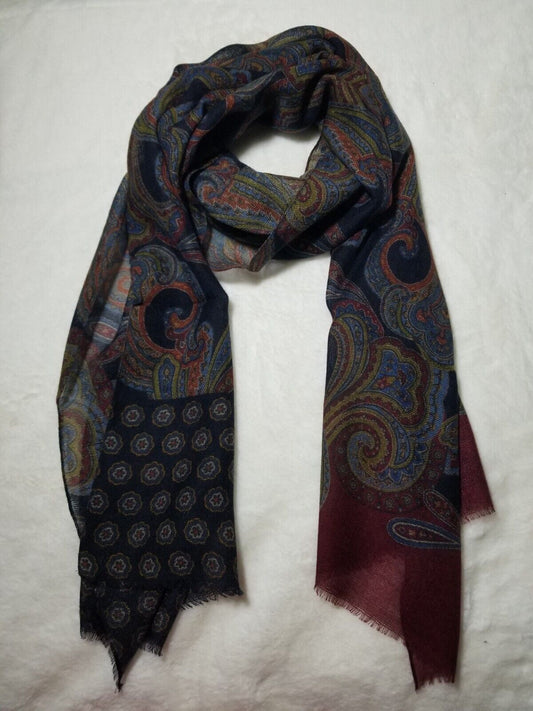 Paisley Merino Wool Scarf