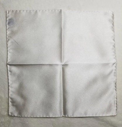 White Silk Satin Pocket Square