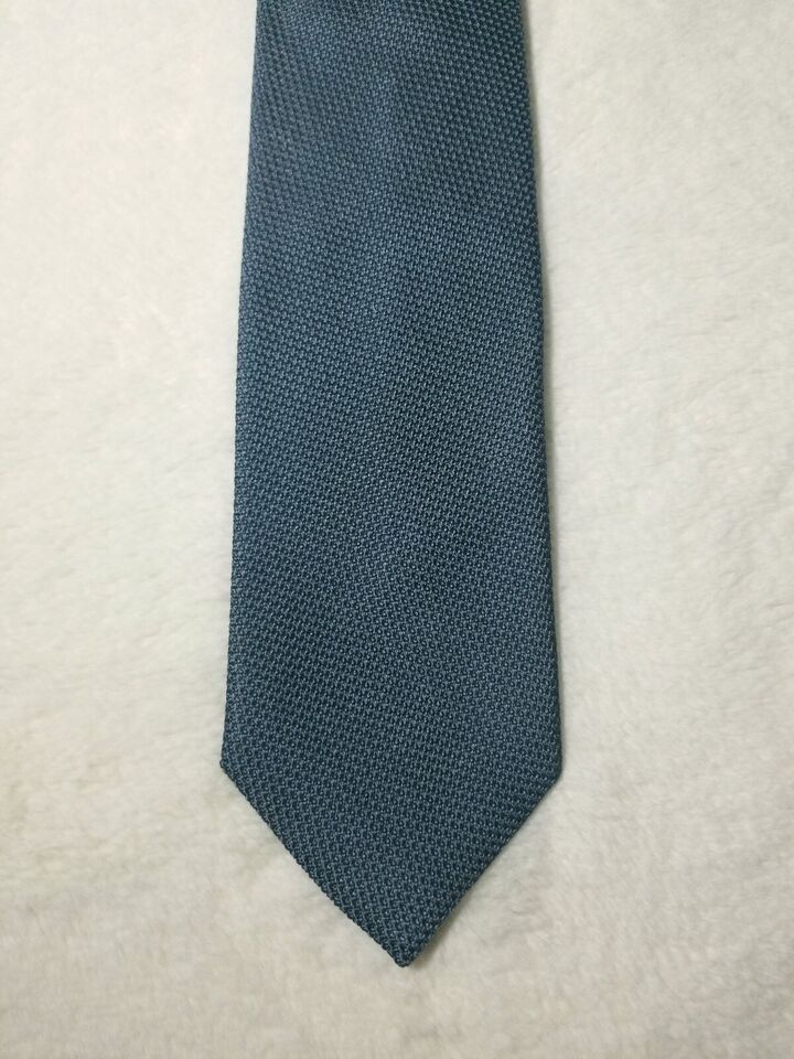 Avion Blue Silk Grenadine Tie (Garza Fina)