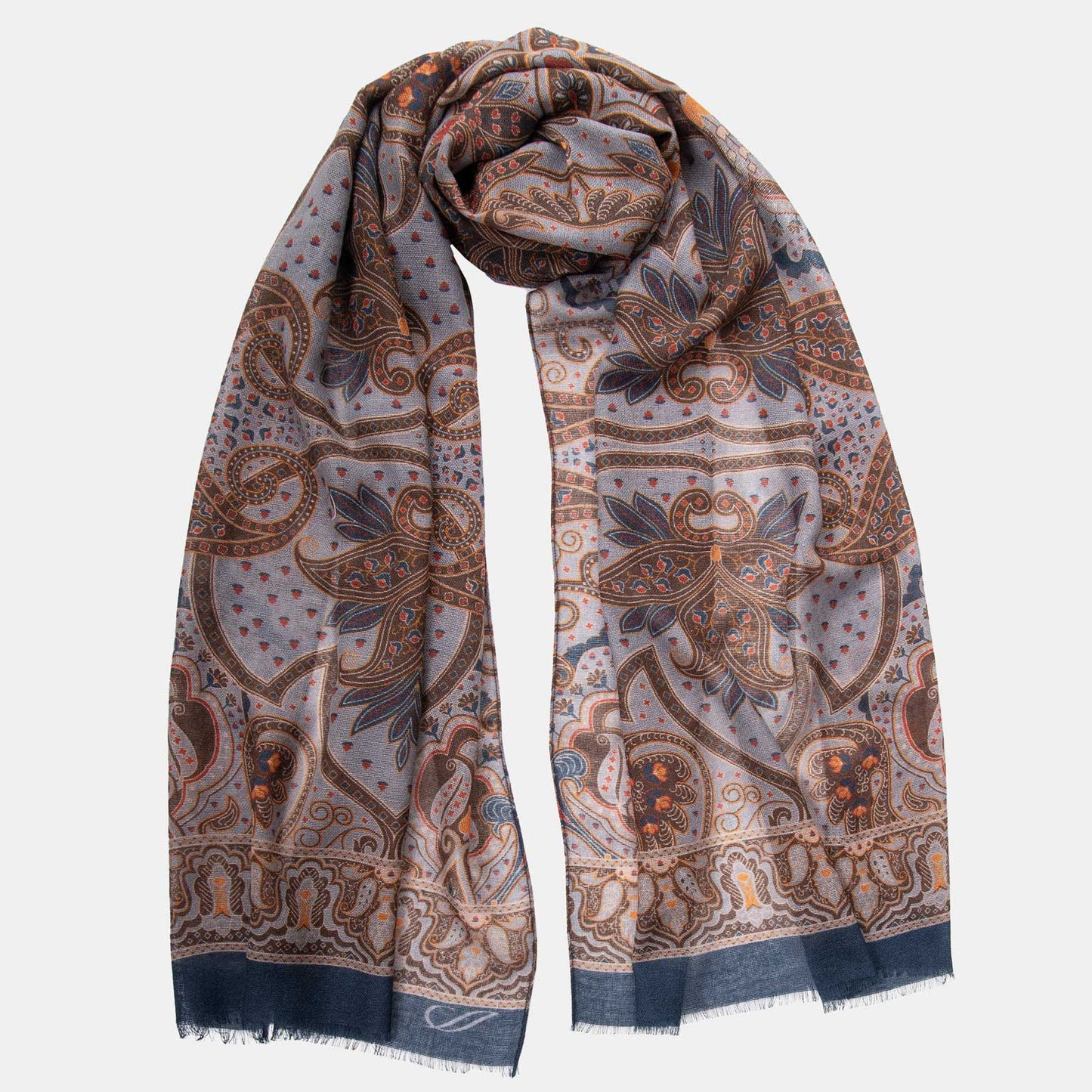 Uffizi - Wool Scarf - Tuscan Blue