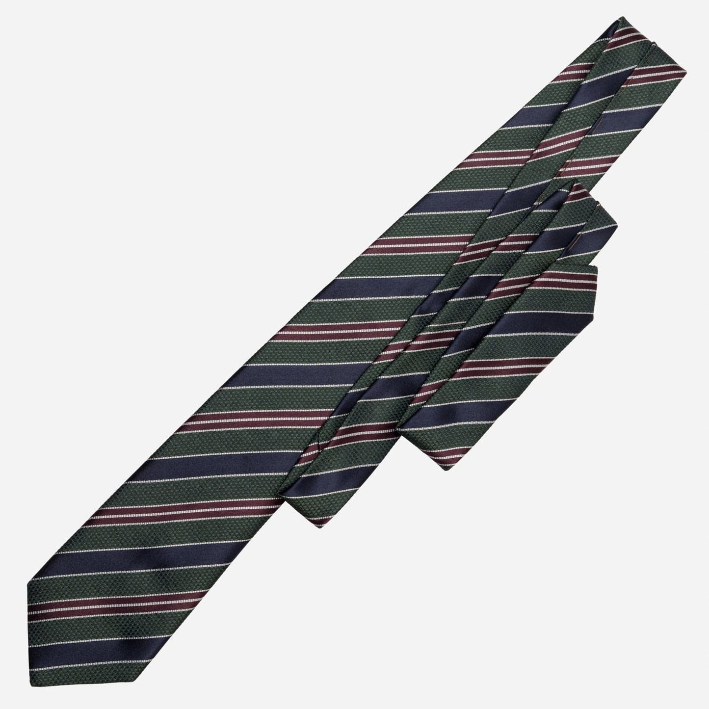 Vesuvio - Silk Jacquard Tie - Green and Navy